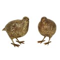 Resin Orn 11cm - Gold Partridge, 2as
