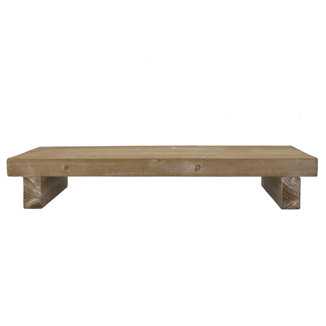 Natural Wood Dec. Rectangle Riser, Lrg