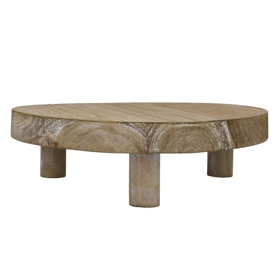Natural Wood Dec. Round Riser, Lrg,  (LxWxD) 8x27x27cm