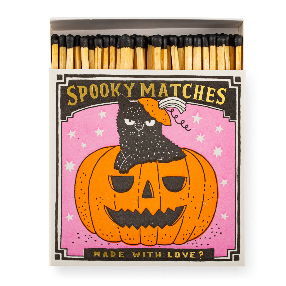 Spooky Matches Matchbox | Square - Safety Matches 🎃