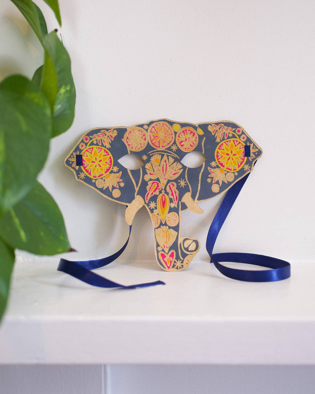 UK/EU: Elephant Mask Greeting Card