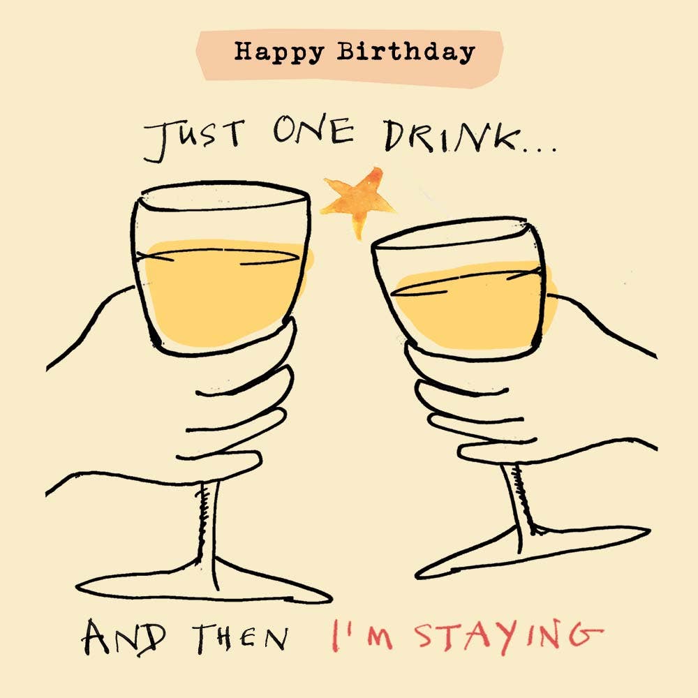 'Just one Drink' Greetings Card , FP3130