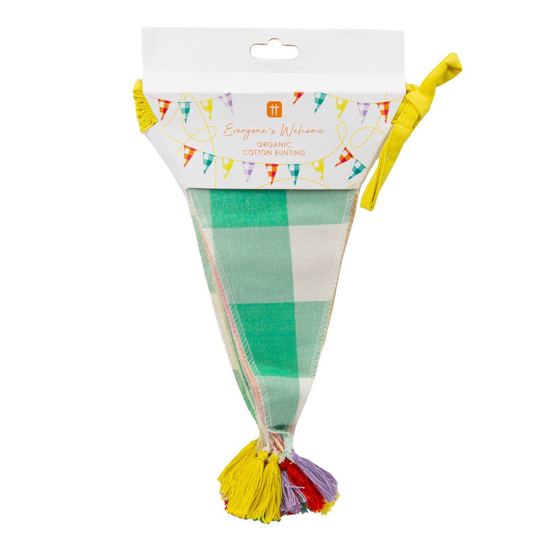 Gingham Cotton Fabric Bunting | Party Decor |