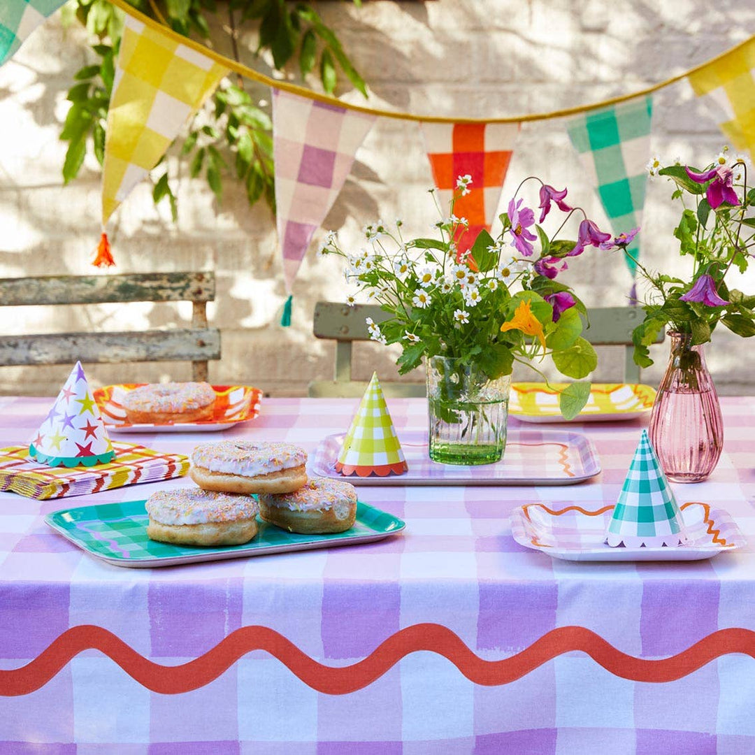 Gingham Cotton Fabric Bunting | Party Decor |