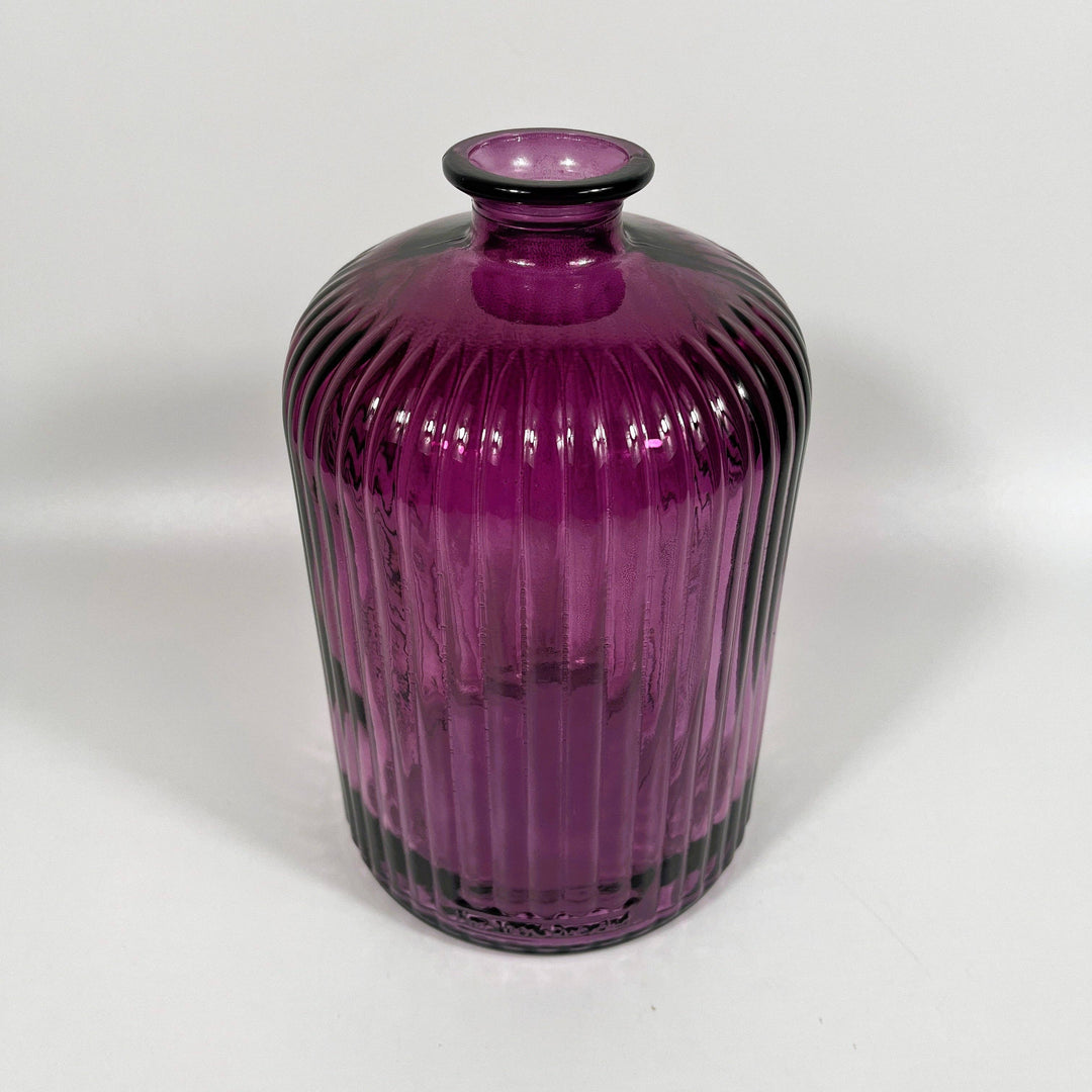 Recycled Glass 23cm Apothecary Vase: Amethyst