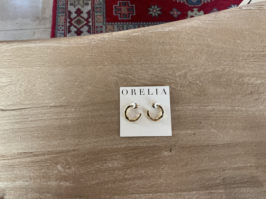 Organic Mid Size Hoop Earrings