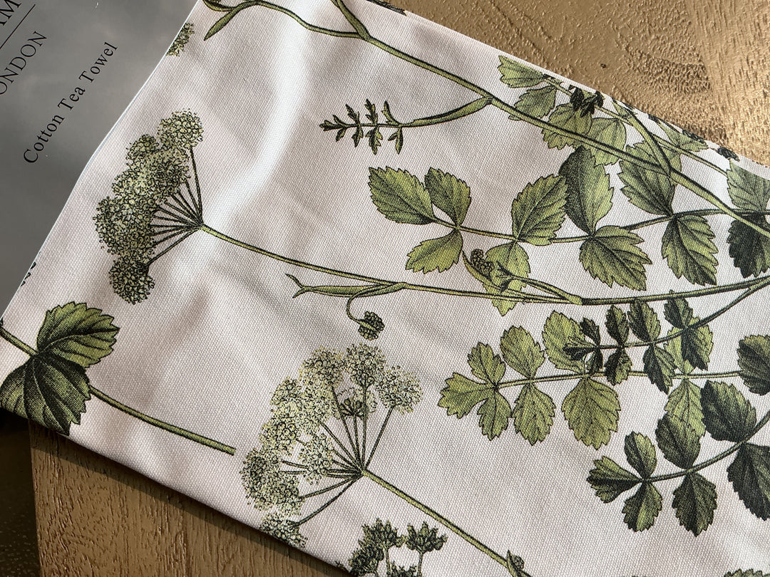 Cotton Tea Towel - Spring Hedgerow,  (LxWxD) 70x45x1cm