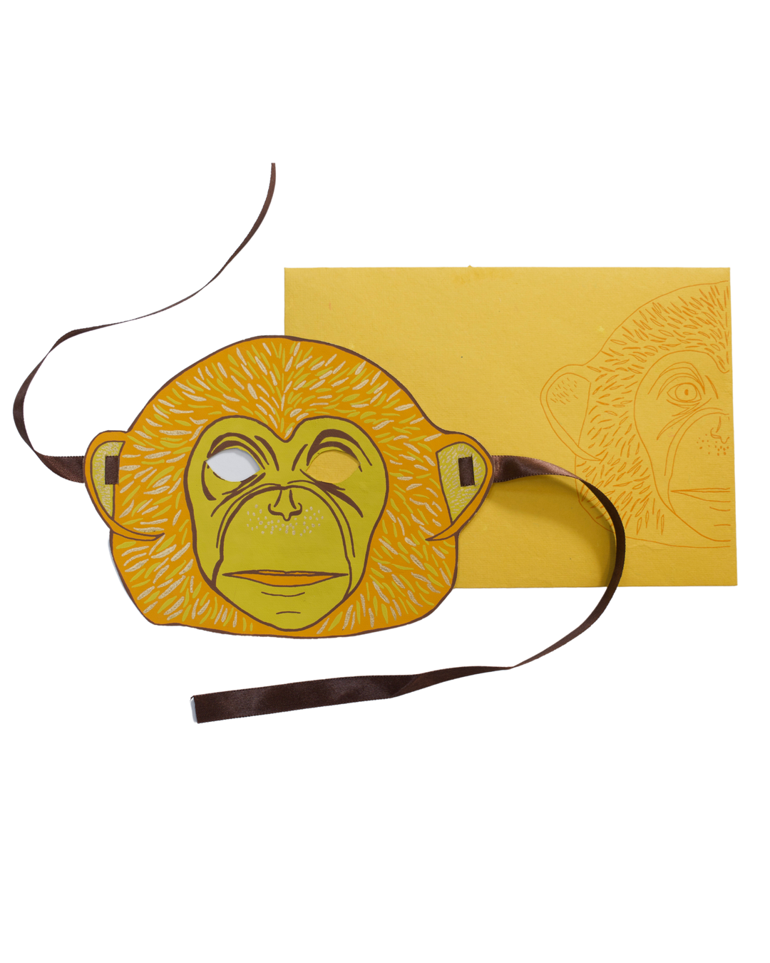 UK/EU: Monkey Mask Greeting Card