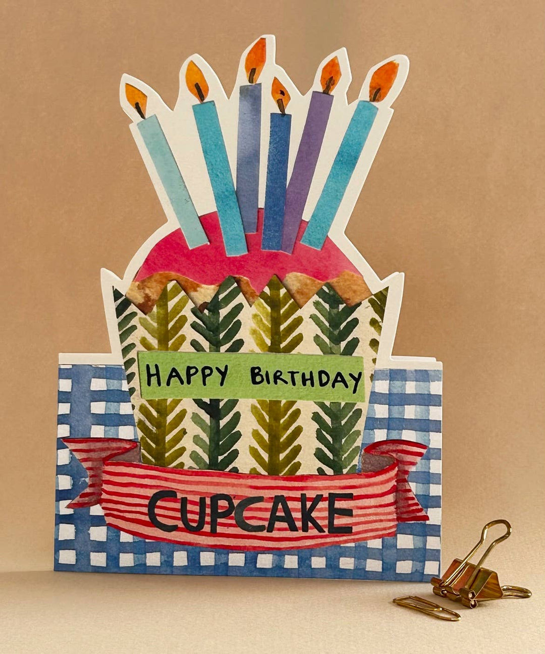 FP3594 Happy Birthday Cupcake Cut out Card