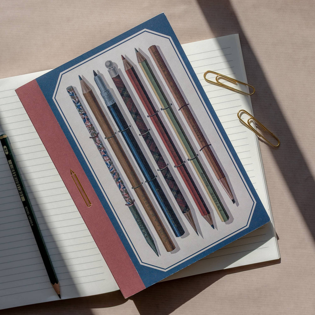A5 Lay Flat Journal - Vintage Pencils