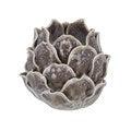 Porcelain T-lite Holder 10cm - Grey Reactive Glaze Artichoke