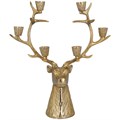 Gold Stag Head Candelabra