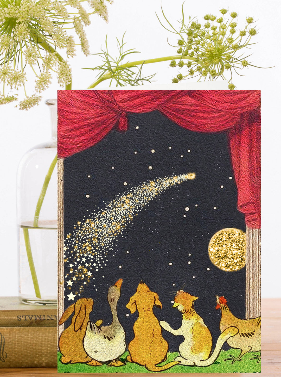 RS313P ~ Hand Glittered Greeting Card