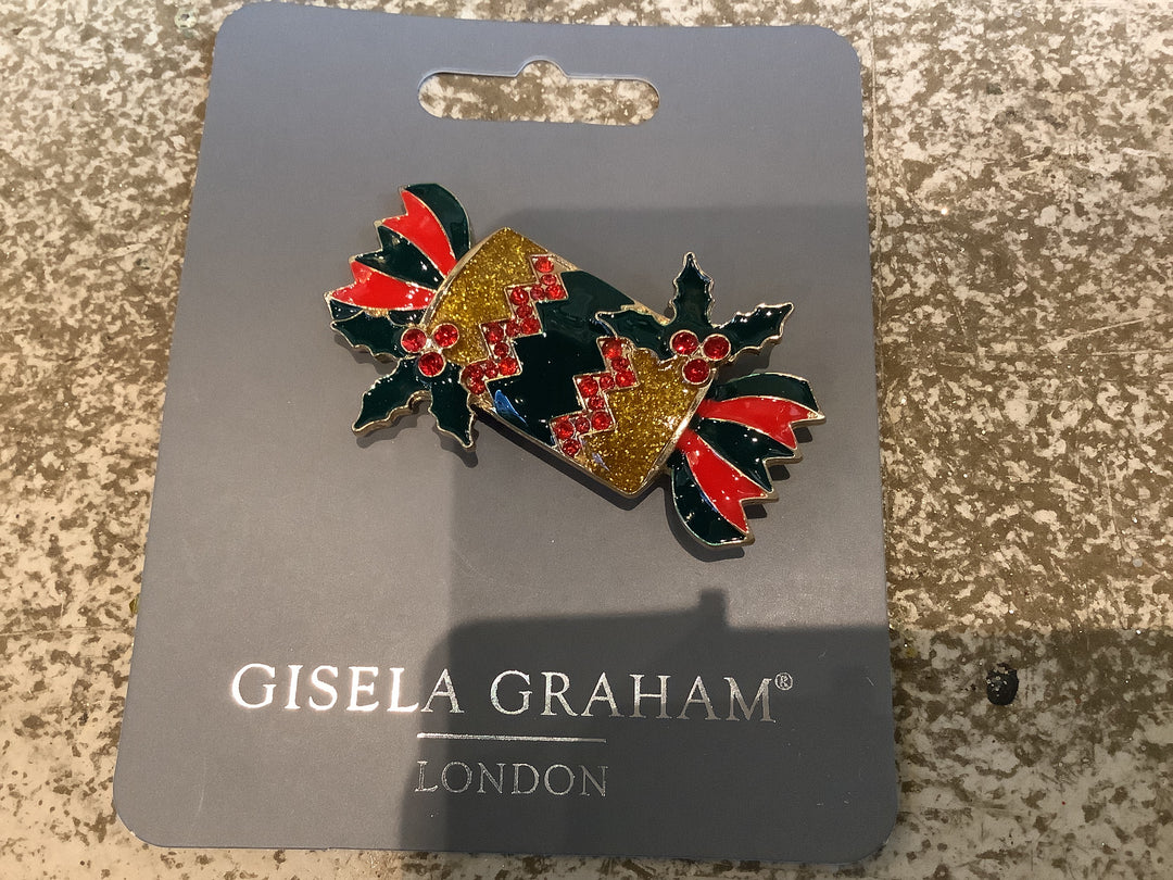 Metal/Enamel Brooch - Cracker
