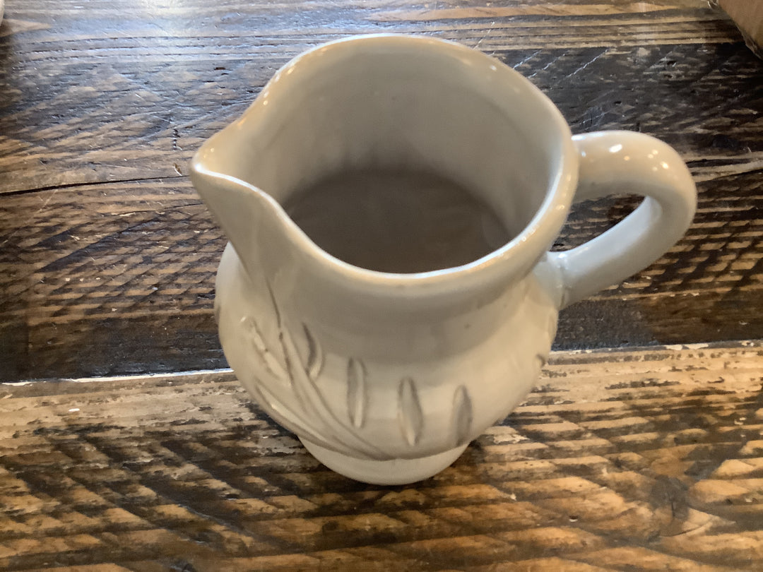 LECCE WHITE GLAZE JUG