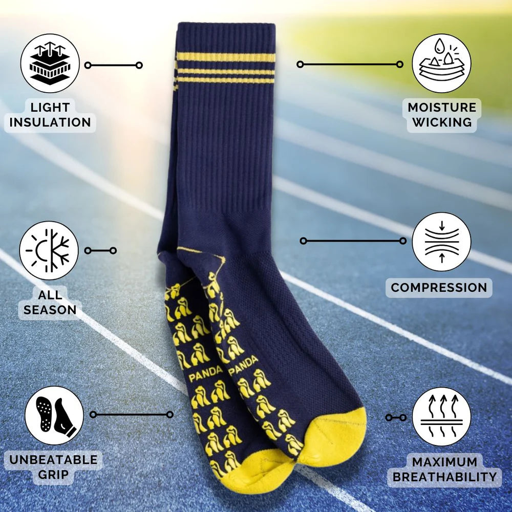 Navy Performance Grip Socks