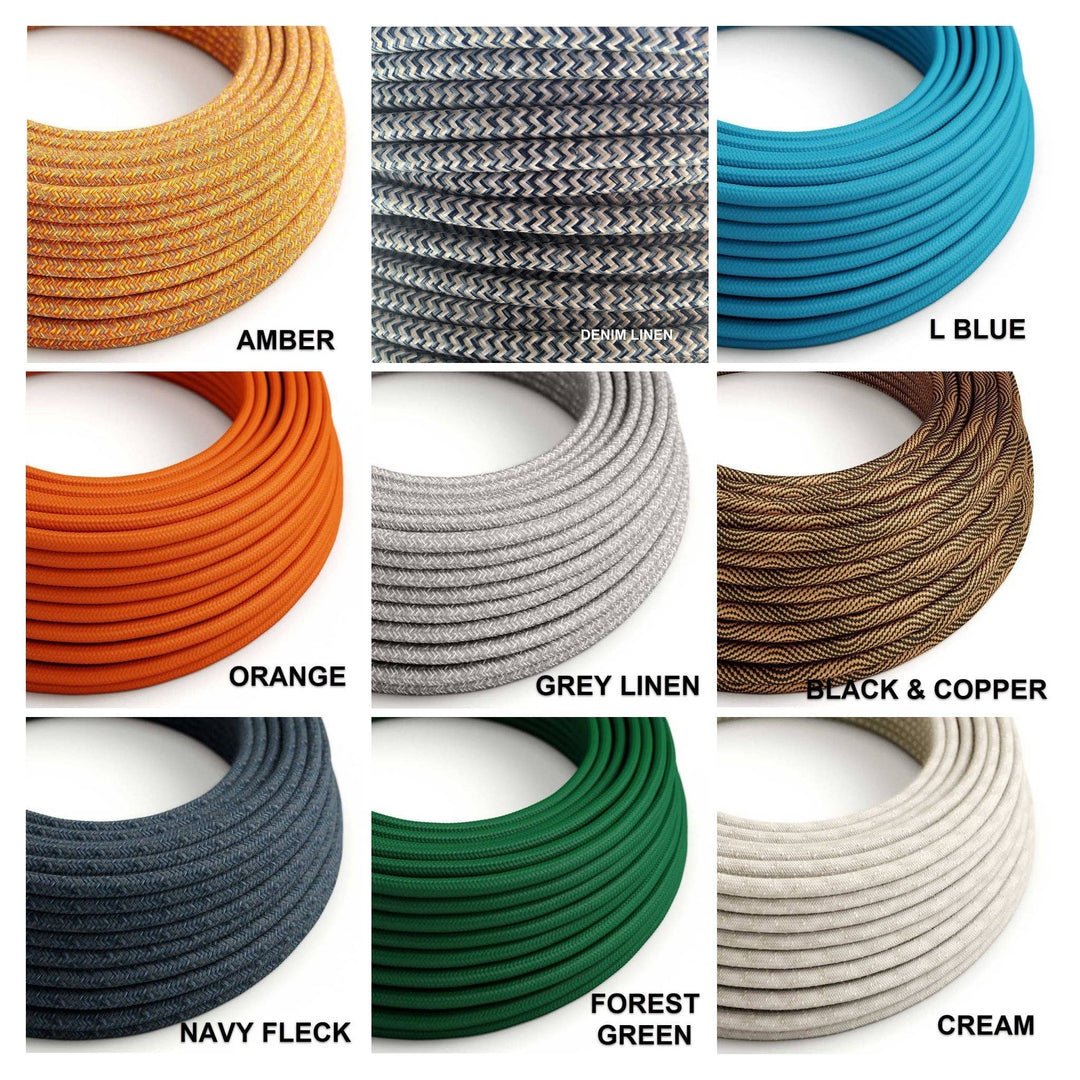 Recycled Glass 43cm Aria Lamp: Multi / Moss Green