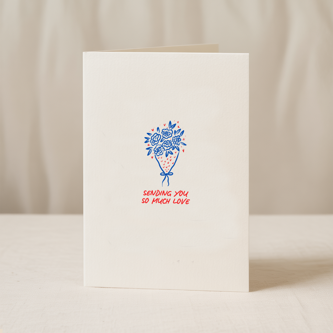 Sending you so much love 5x7/A6 card: Naked (No Clasp or Cello) / 5x7