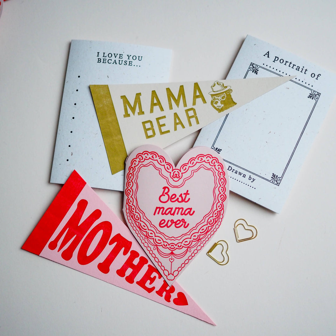 Mama bear pennant Mothers day card