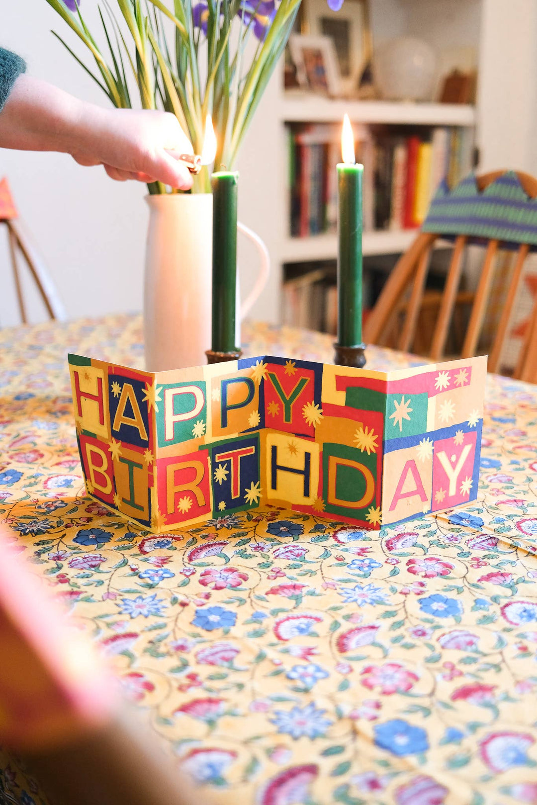 UK/EU: Happy Birthday Concertina Greeting Card