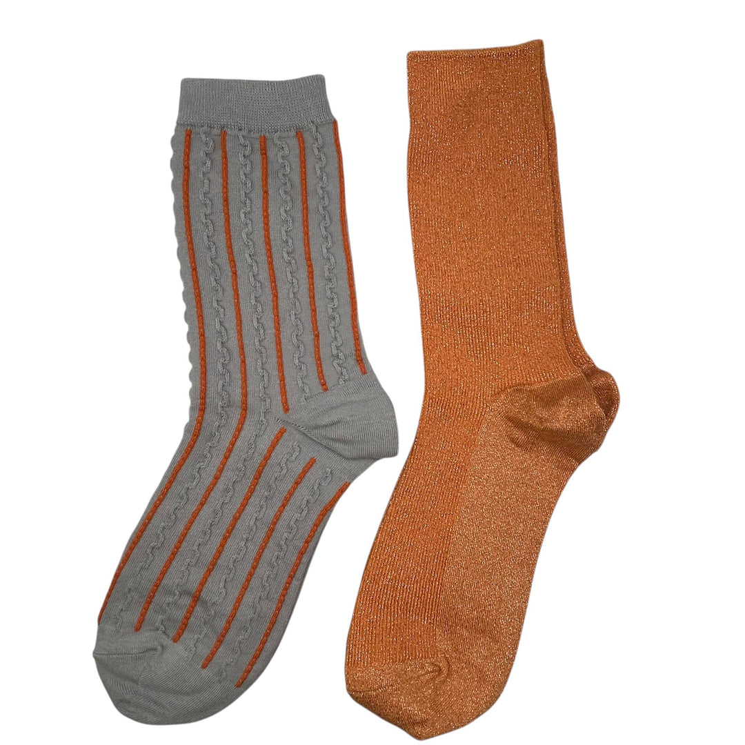 Grey Lyon & Orange Vegas sock box duo  with Red Lobster pin