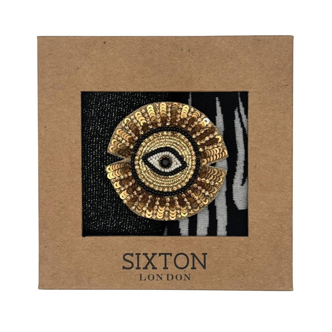 Black Tokyo & Black Savannah sock box duo with Sunray Eye