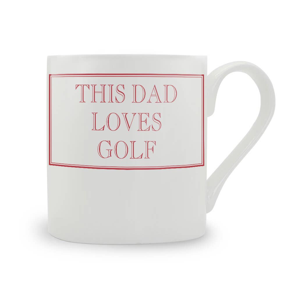 This Dad Loves Golf Bone China Mug: Green / Large