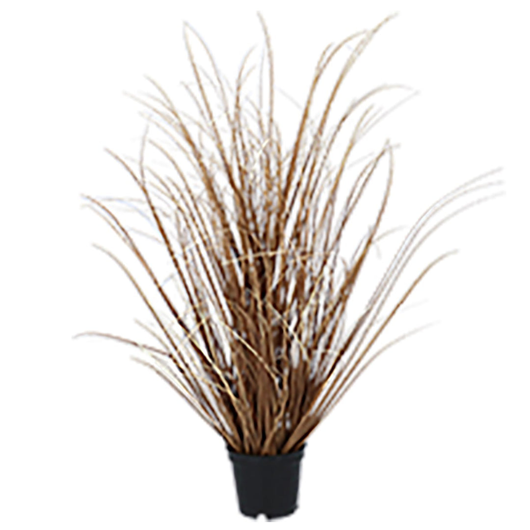 Brown Faux Potted Grass,  (LxWxD) 52x33x33cm