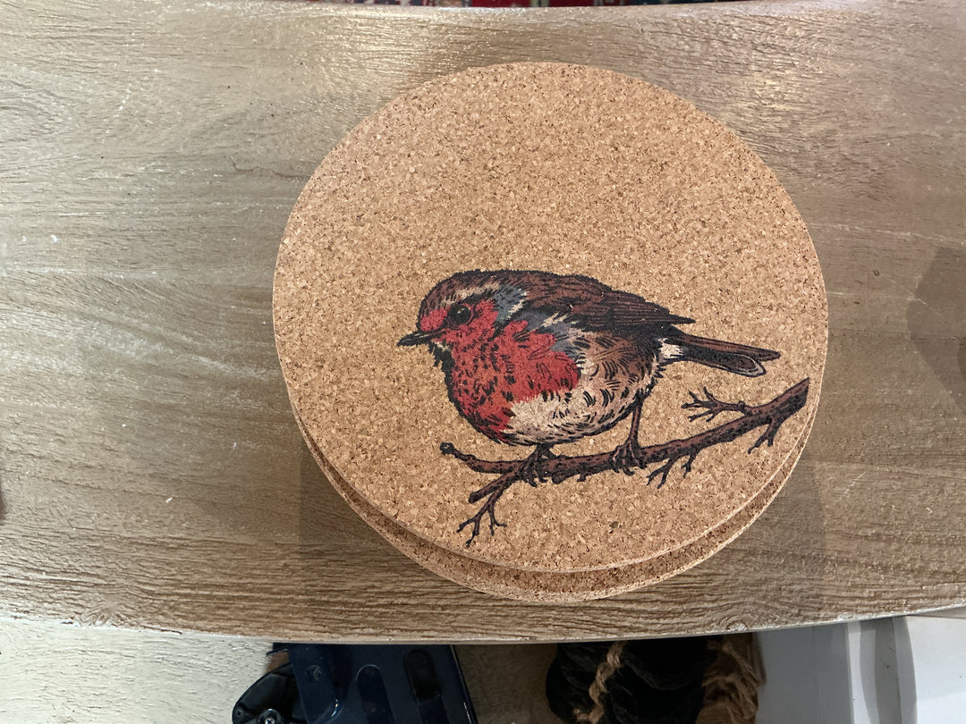 Cork Pot Stand - Robin
