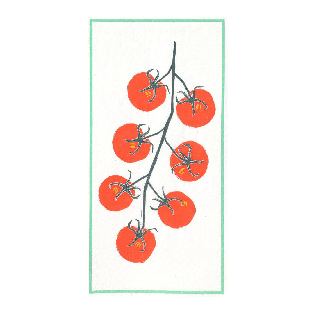 Tomato Long Lunch Paper Napkins - 16 Pack | Everyday |