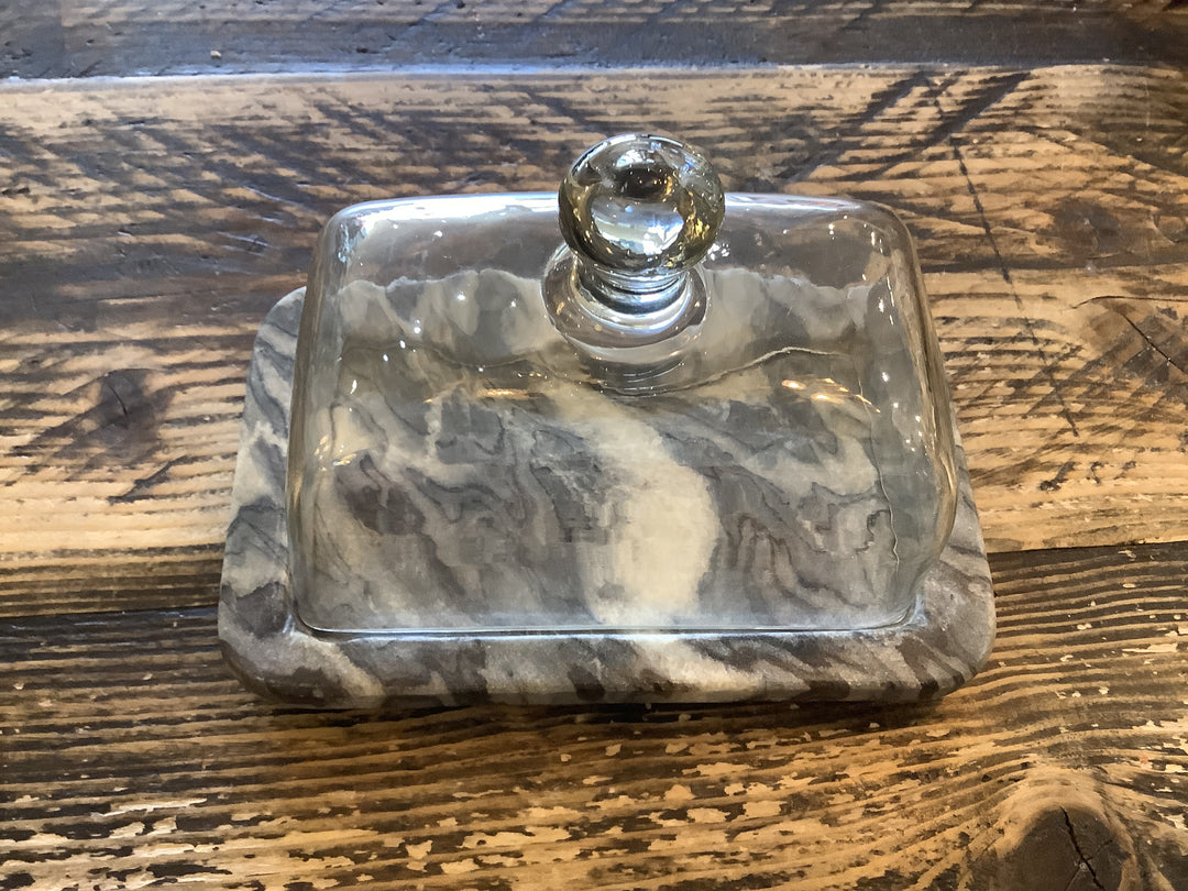 Kallso Marble Butter Dish - Grey - One Size