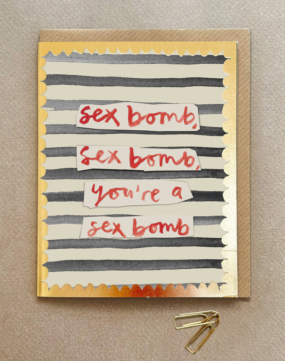 ' Sex Bomb ' Greetings card FP3596