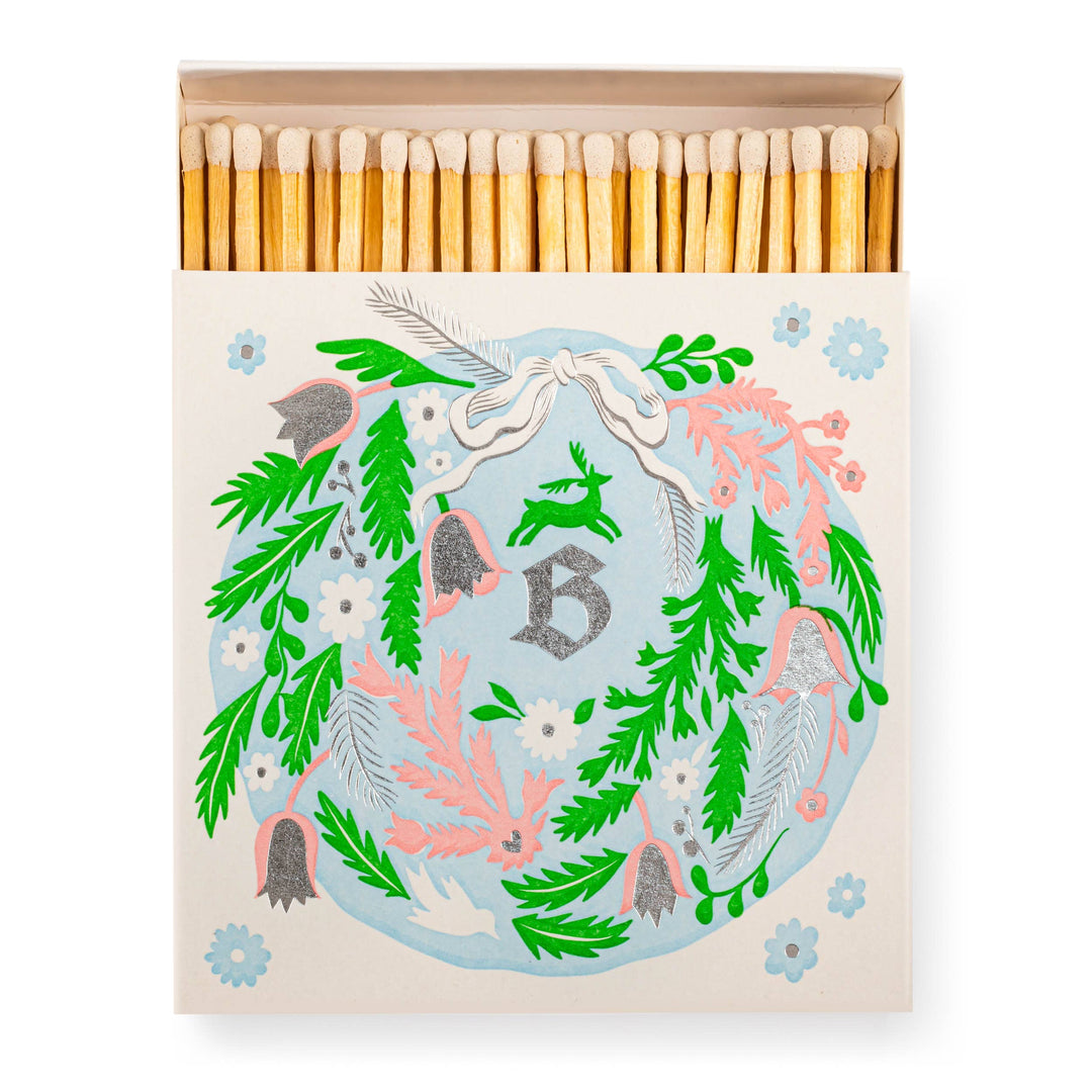 Wreath | Square - Christmas Safety Matches🎄