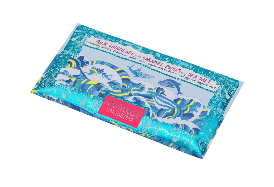 Swim with Whales, Milk Chocolate Bar With Caramel & Sea Salt