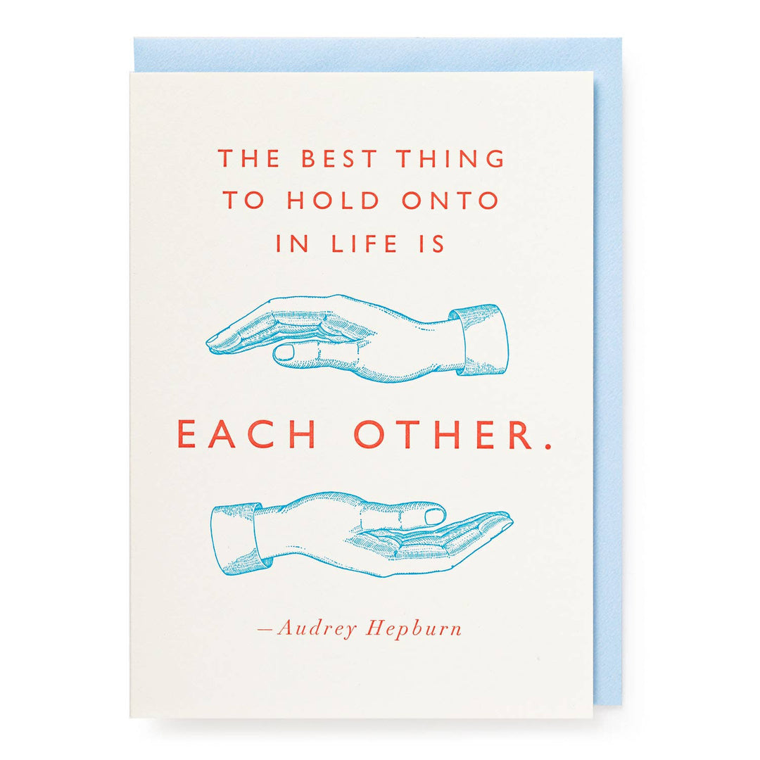 Hold Onto Each Other | Letterpress Cards | Large Cards