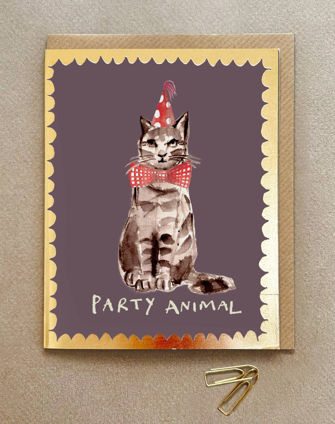 'Party Animal Cat' Greetings card FP3549