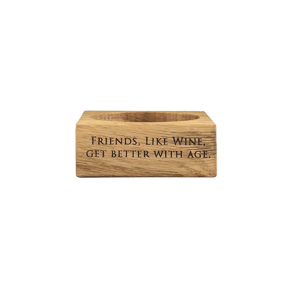 Oak Wine Bottle Coaster - Wine