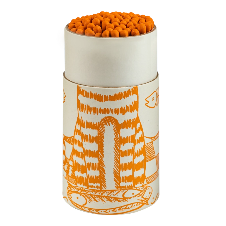 Cat and Mackerel Large Cylinder  Matches