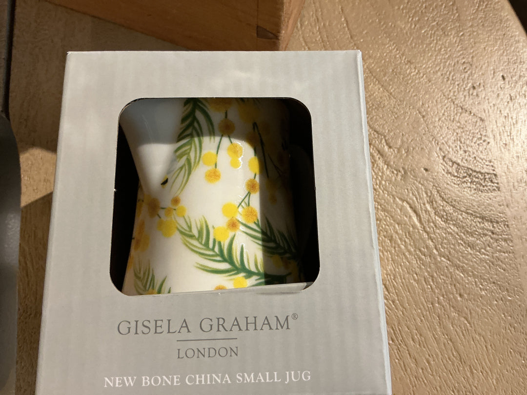 Bone China Jug, Sml - Mimosa,  (LxWxD) 10x12x8cm