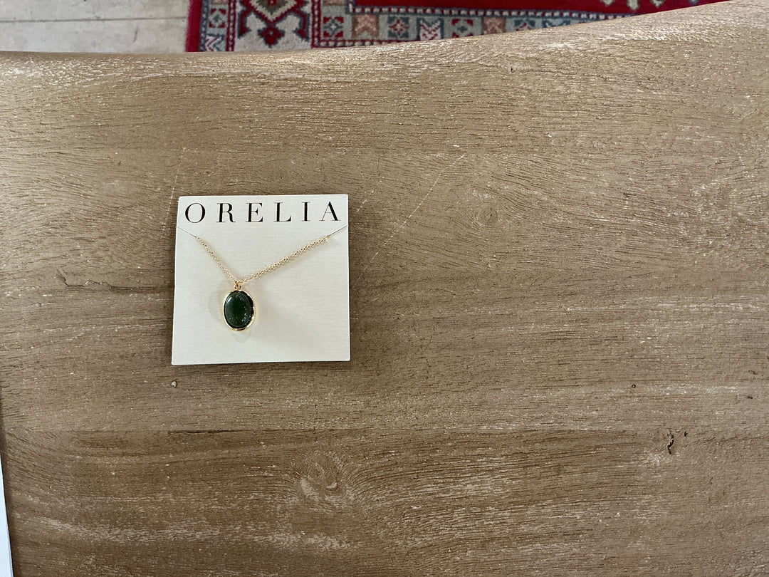 SP Green Jade Charm Necklace