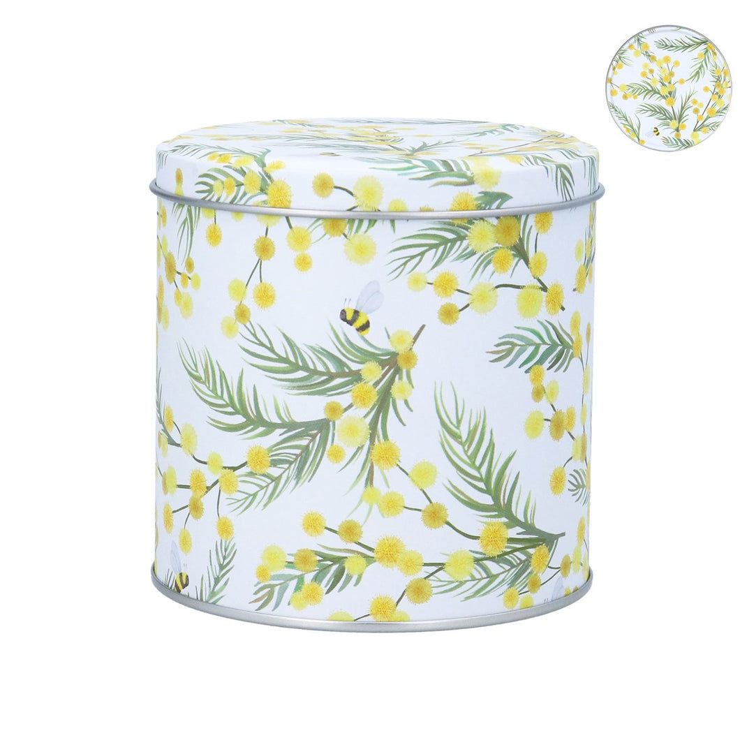 Choc Tin - Mimosa,  (LxWxD) 10x10x10cm