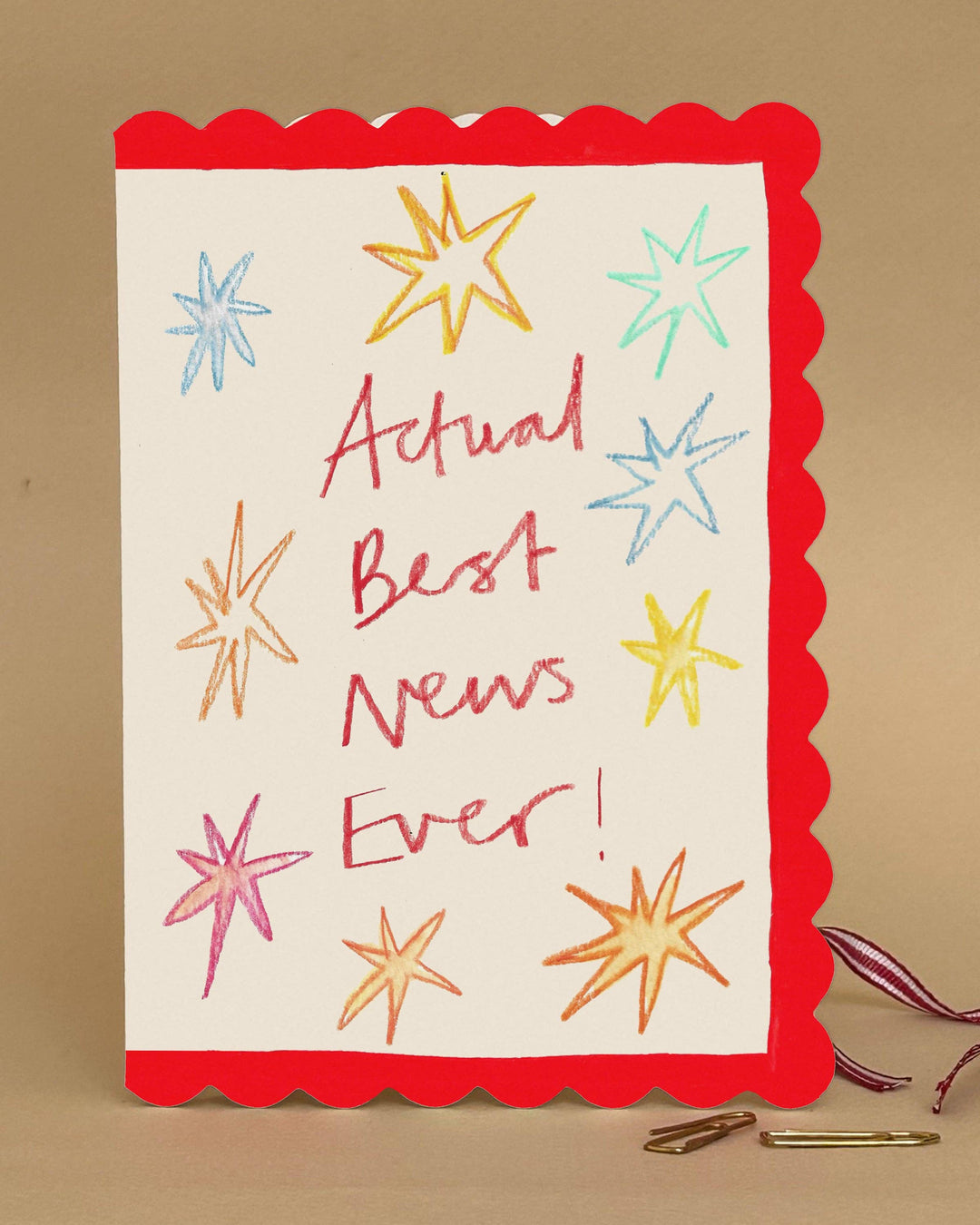 'Actual Best News Ever' Greetings Card
