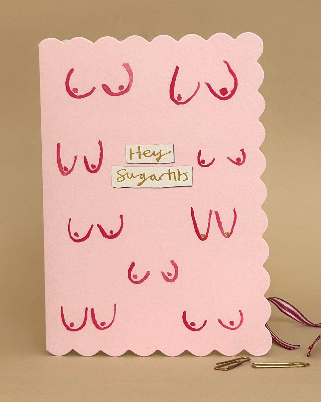 'Sugar Tits ' Greetings Card FP3709