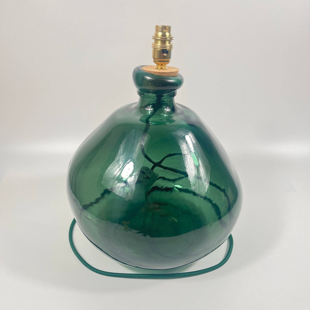 Simplicity Recycled Glass Lamp 39cm: Amber / Smoke