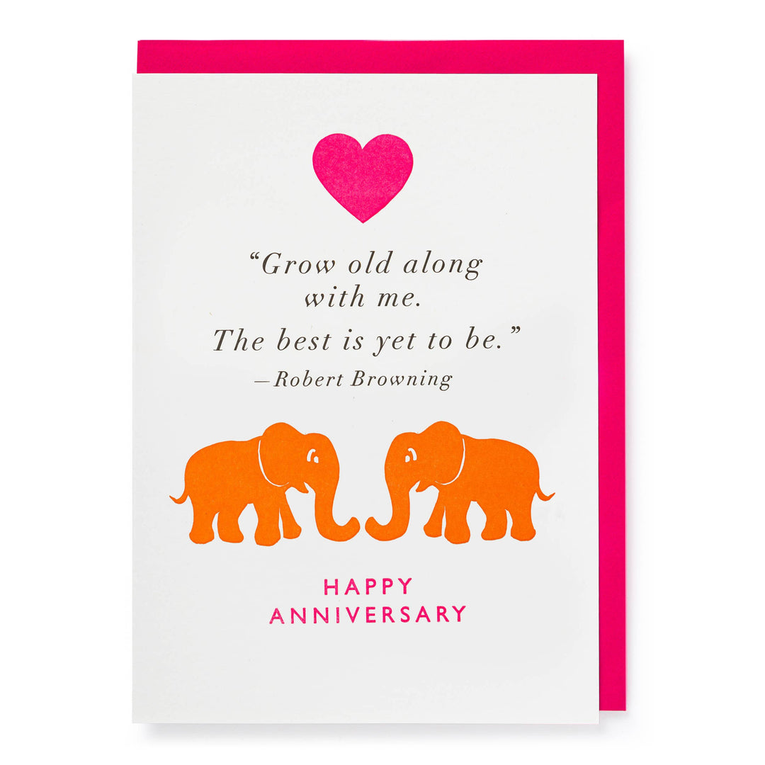 Anniversary Elephants | Letterpress Cards | Large Cards