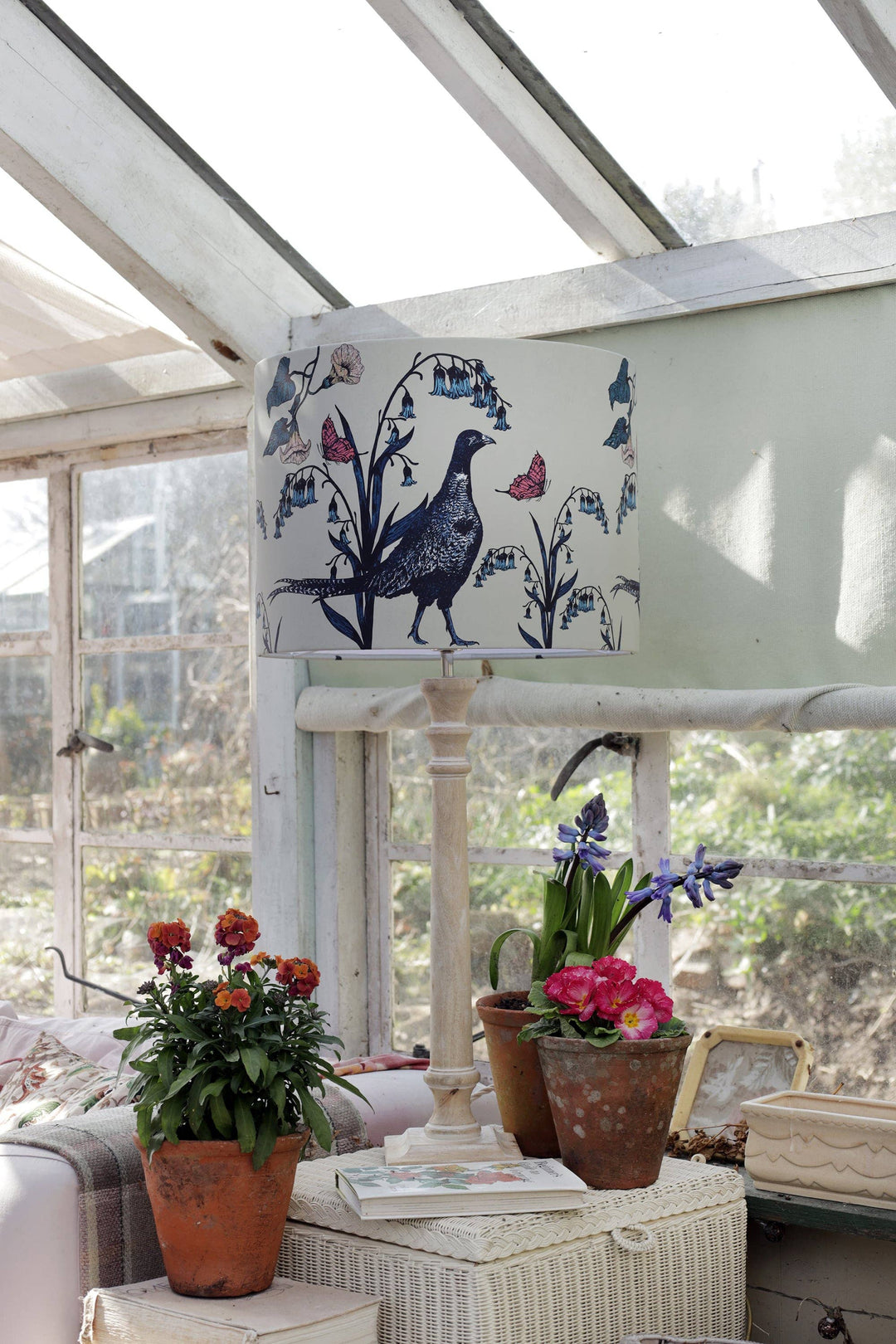 Cornish Hedgerow Pheasant Lampshade: 40cm / Lamp