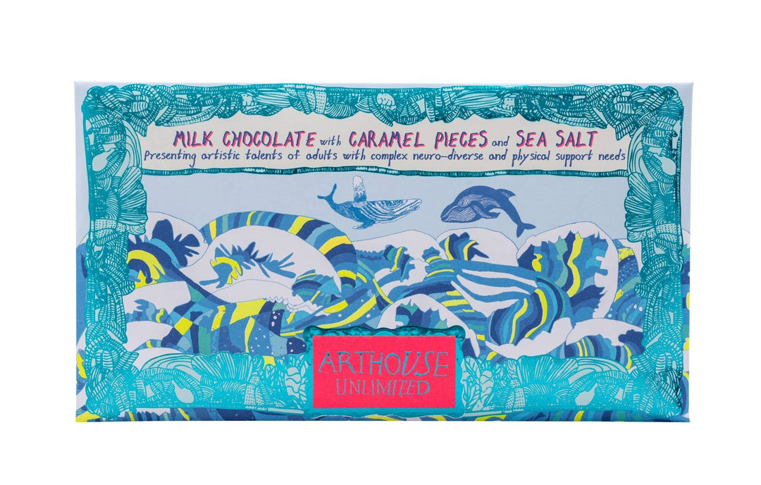 Swim with Whales, Milk Chocolate Bar With Caramel & Sea Salt
