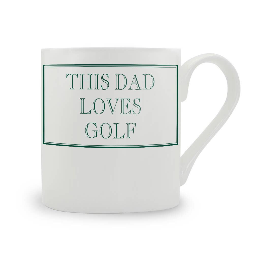 This Dad Loves Golf Bone China Mug: Green / Large