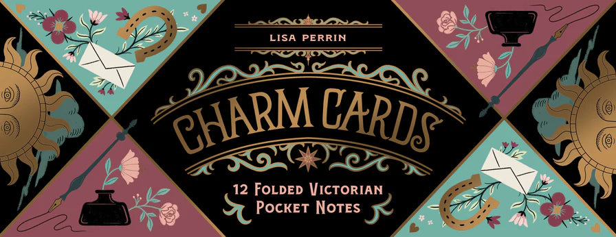 Luck, Love & Dreams Charm Cards - 12 Folded Victorian Pocket Notes