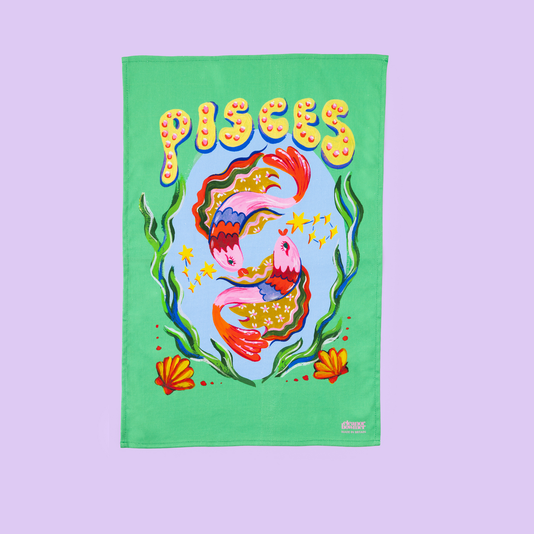 Pisces Zodiac Tea Towel